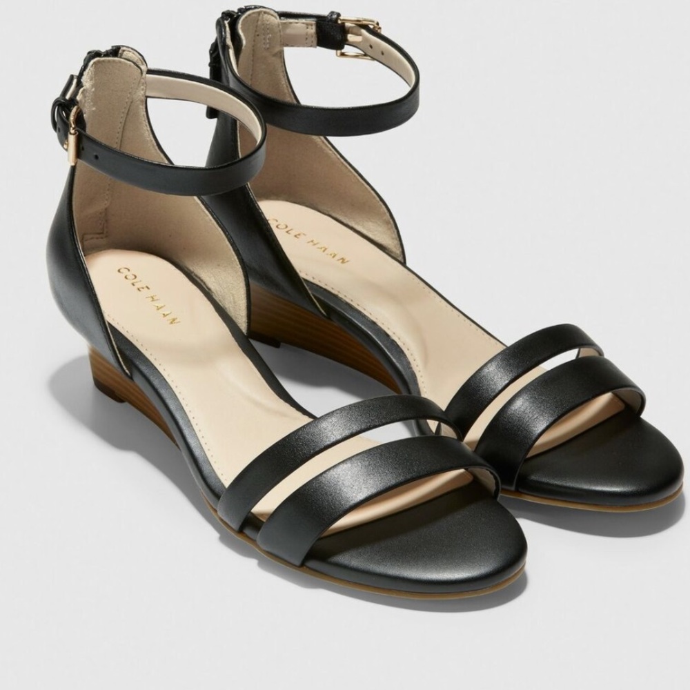 Women's Cole Haan Abriella Leather Wedge Sandals
